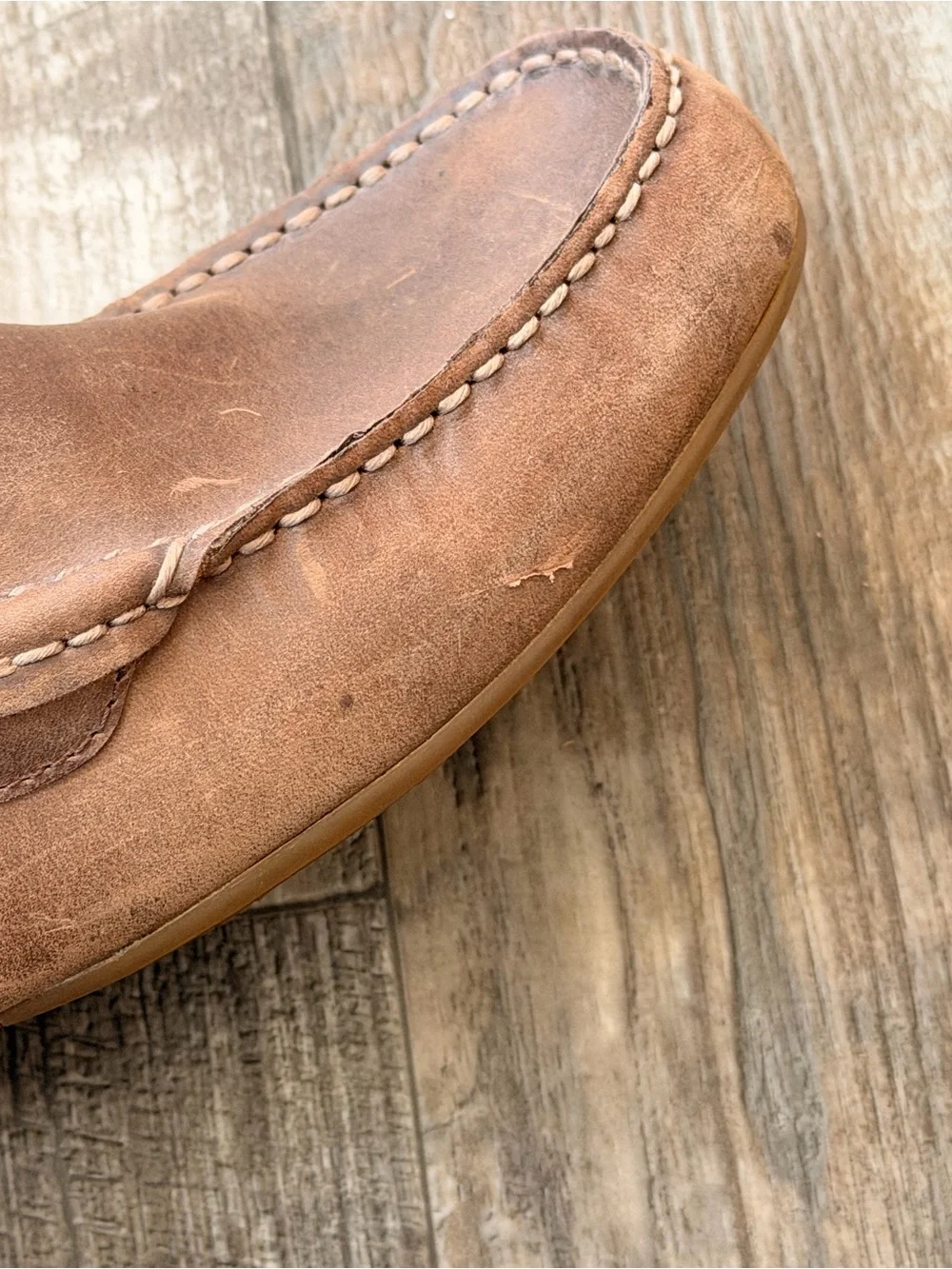 Sperry Men’s Brown Leather Slip-On Driving Loafers